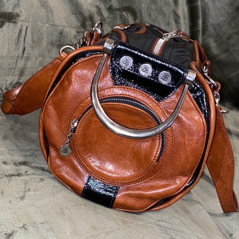 Balenciaga Two Toned Leather Embossed Satchel Bag - Picture 11 of 16